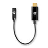 USB adapter | USB 3.2 Gen 1 | USB-C™ Dugasz | 3.5 mm Aljzat | 0.15 m | Kerek | Nikkelezett | PVC | Fekete | Doboz
