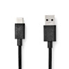 USB kábel | USB 3.2 Gen 1 | USB-A Dugasz | USB-C™ Dugasz | 5 Gbps | Nikkelezett | 1.00 m | Kerek | PVC | Fekete | Doboz