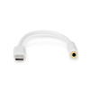 USB-C™ Adapter | USB 2.0 | USB-C™ Dugasz | 3.5 mm Aljzat | 0.10 m | Kerek | Nikkelezett | PVC | Fehér | Doboz