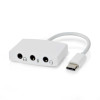 USB-C™ Adapter | USB 2.0 | USB-C™ Dugasz | 3.5 mm Aljzat | 0.10 m | Kerek | Nikkelezett | ABS/PVC | Fehér | Boríték
