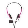 PC headset | Fülre Illeszkedő | Stereo | 2x 3.5 mm | Felhajtható Mikrofon | Rózsaszín