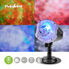 Dekoratív Fény | LED és lézer projektor | Színes LED és zöld lézer | Beltéri vagy Kültéri | Távirányító