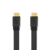 Nagysebességű HDMI ™ kábel Ethernet | HDMI™ Csatlakozó | HDMI™ Csatlakozó | 4K@30Hz | 10.2 Gbps | 1.50 m | Lapos | PVC | Fekete | Műanyag Zacskó