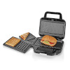 Több grillező | Grill / Sandwich / Waffle | 700 W | 22 x 12.5 cm | Automatikus hőmérséklet-szabályozással | Műanyag / Rozsdamentes Acél