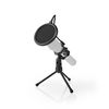 Mikrofon állvány | Láb Alap | Tartó átmérő: 40 mm-es mm | ABS / Fém | Fekete