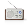 FM rádió | Asztali Kivitel | FM | Hálózati Áramellátás | Analóg | 15 W | Bluetooth® | Barna / Ezüst
