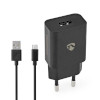 Fali Töltő | 12 W | Gyors töltés funkció | 1x 2.1 A A | Kimenő csatlakozók száma: 1 | USB-A | Micro USB (Lengő) Kábel | 1.00 m | Single Voltage Output