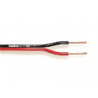 TASKER Lautsprecherkabel 2 X 1.00mm² - Flaches Schwarz/Rotes Kabel. Für Car-HiFi und 100 V Systeme.